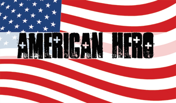 American hero gospel tracts. They have a wavy american flag that spans the whole background and then it says 